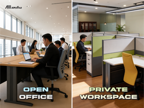  Open office vs private workspace