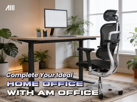  Home office chair and desk comfortable setup