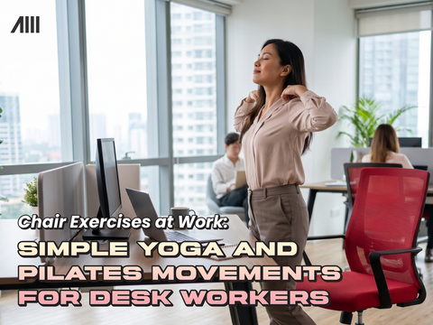 Office worker doing a simple stretch during a desk break