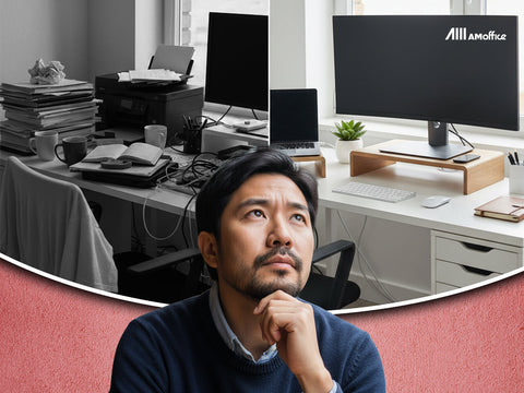 Cluttered vs clean work desk - Why it is important