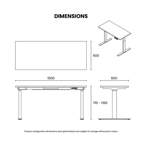 Sit-Stand Height Adjustable Desk