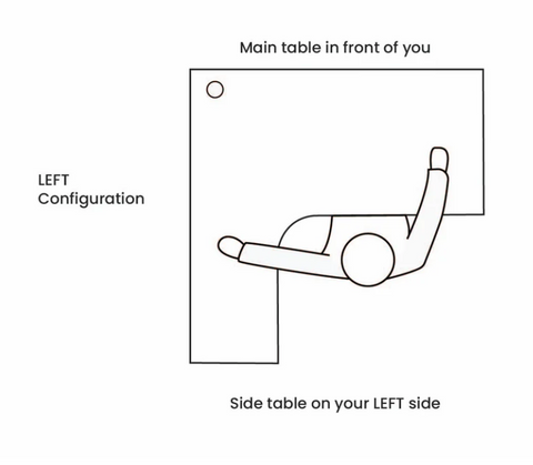 Vesta L-Shape Compact Table