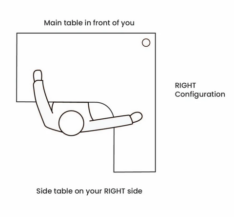 Vesta L-Shape Compact Table