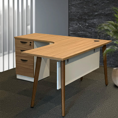 Vesta L-Shape Compact Table