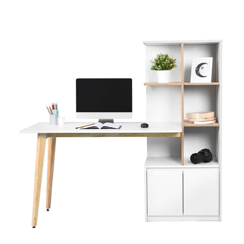 Aspace Working Desk c/w Side Cabinet